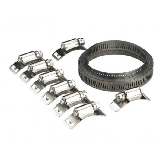 1/2" X 3 MTR STAINLESS STEEL BELT C/W 8PCS CLIP